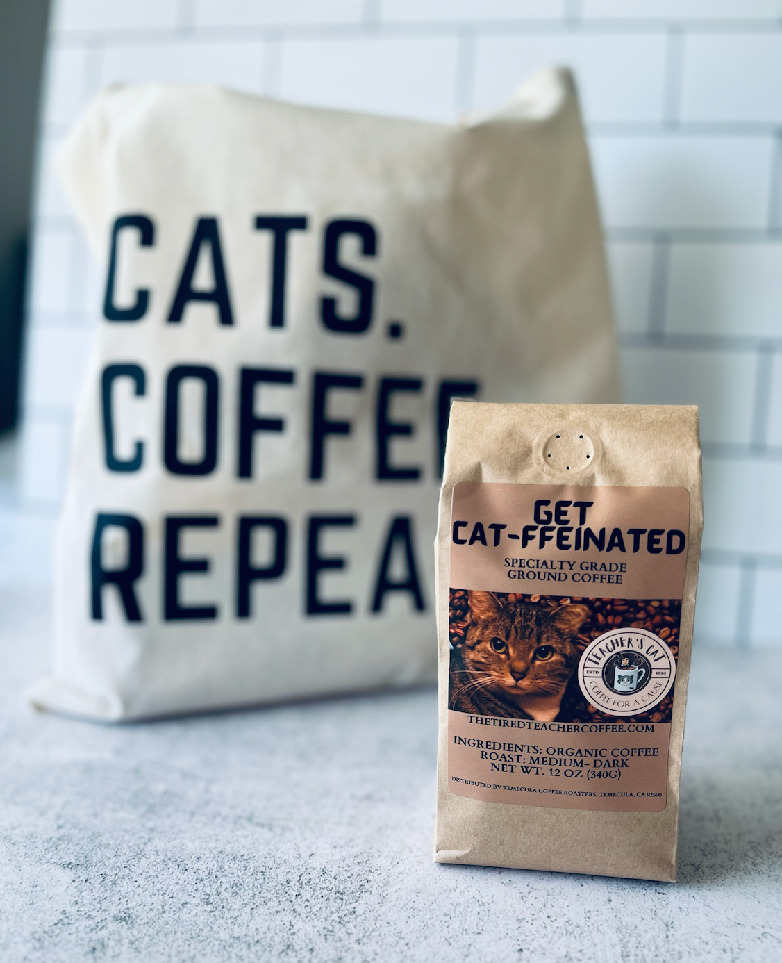 Gift Set For Cat And Coffee Lovers