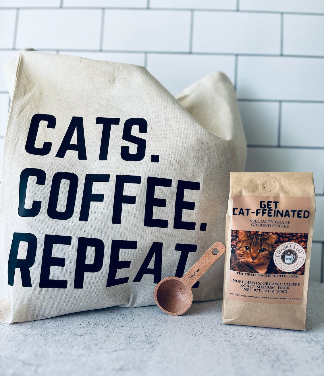 Gift Set For Cat And Coffee Lovers