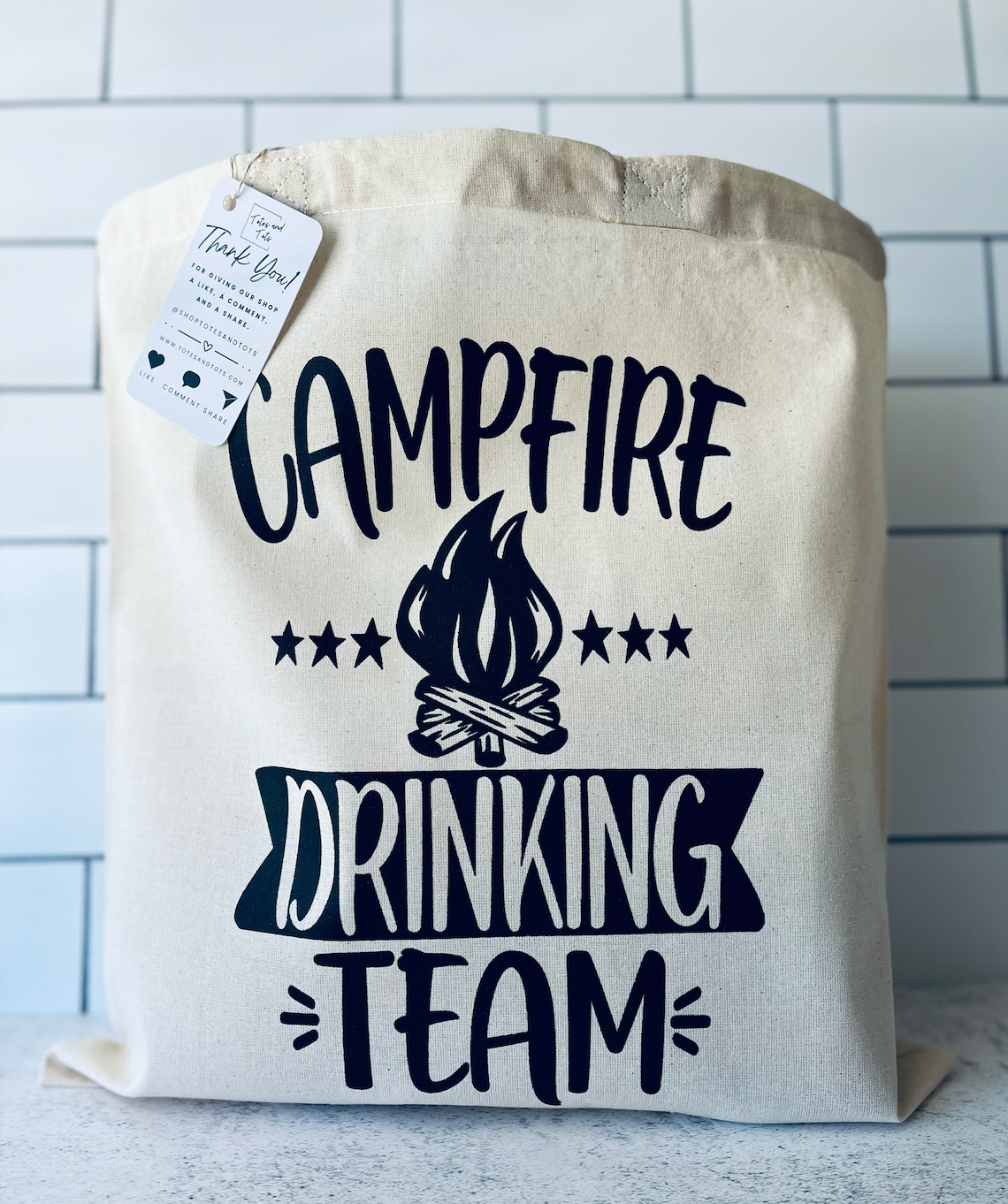 Campfire Drinking Team Tote